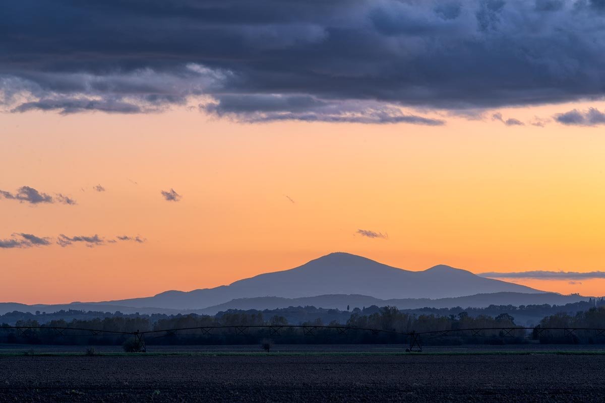 Sunset over Monte Amiata, Grosseto, Italy